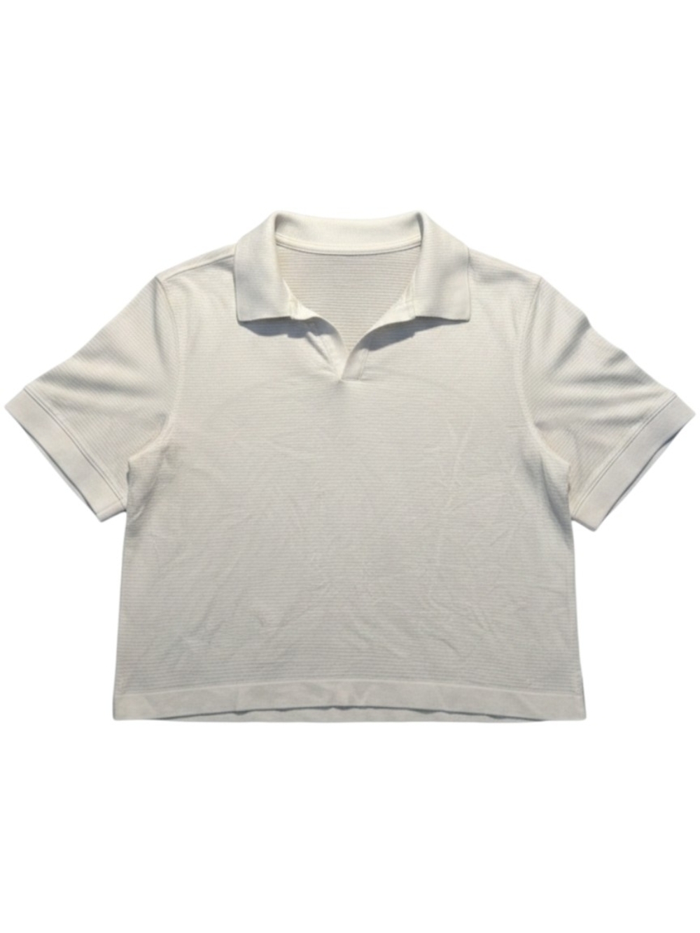 Lululemon Swiftly Tech Polo Shirt White Women's Size 4 Short Sleeve Tennis Golf
